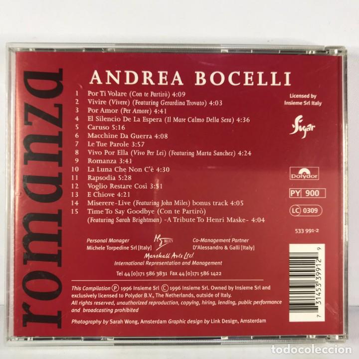 CDs de m&uacute;sica: Andrea Bocelli &ndash; Romanza - CD, Album - Foto 4