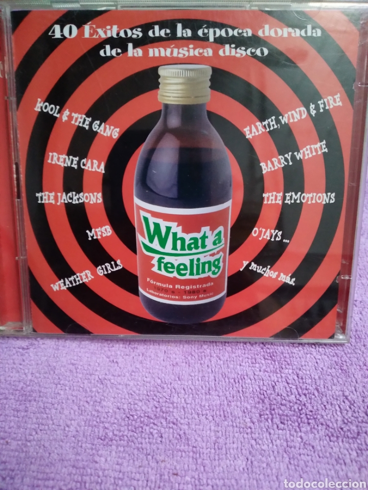 CD de M&uacute;sica: WHAT A FEELING-RECOPILATORIO FUNK SOUL-IRENE CARA THE JACSONS THE EMOTION EARTHBWIND & FIRE-DOBLE CD