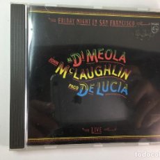 CDs de Música: AL DI MEOLA JOHN MCLAUGHLIN - PACO DE LUCIA - FRIDAY NIGHT IN SAN FRANCISCO