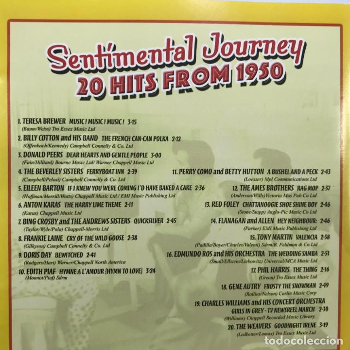 CDs de m&uacute;sica: Various &ndash; Sentimental Journey 20 Hits From 1950 - CD, Compilation - UK 2003 - Foto 2