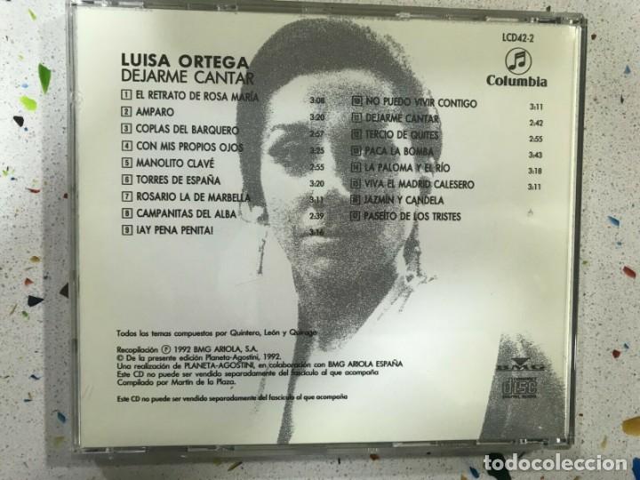 CDs de m&uacute;sica: LUISA ORTEGA CD DEJAME CANTAR - Foto 2
