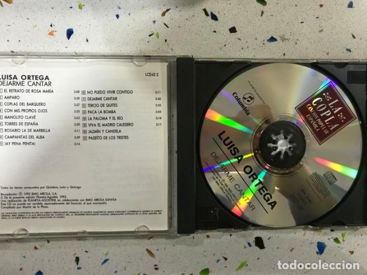 CDs de m&uacute;sica: LUISA ORTEGA CD DEJAME CANTAR - Foto 3