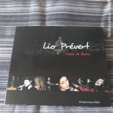 CDs de Música: CD LIO PRÉVERT COEUR DE RUBIS CONCIERTO JAZZ POP CHANSON. Lote 360663780