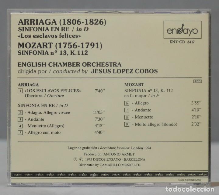CDs de m&uacute;sica: CD. Arriaga. MOZART. LOPEZ-COBOS - Foto 2