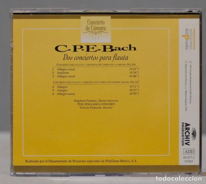 CDs de m&uacute;sica: CD. C.P.E BACH. DOS CONCIERTOS PARA FLAUTA - Foto 2