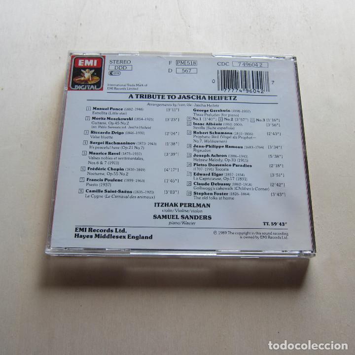 CDs de m&uacute;sica: HASCHA HEIFETZ - ITZHAK PERLMAN. SAMUEL SANDERS (EMI) CD - Foto 2