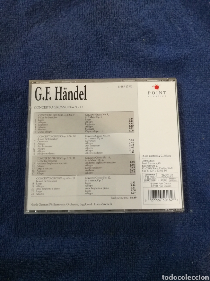 CDs de m&uacute;sica: Handel. Concierto 9 12 - Foto 2