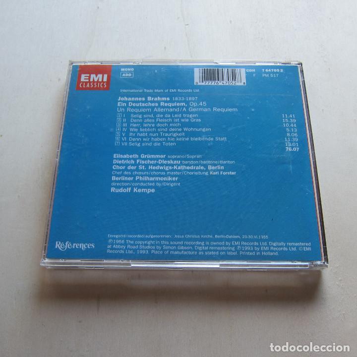 CDs de m&uacute;sica: BRAHMS. EIN DEUTSCHE REQUIEM - RUDOLF KEMPE (EMI) CD - Foto 2