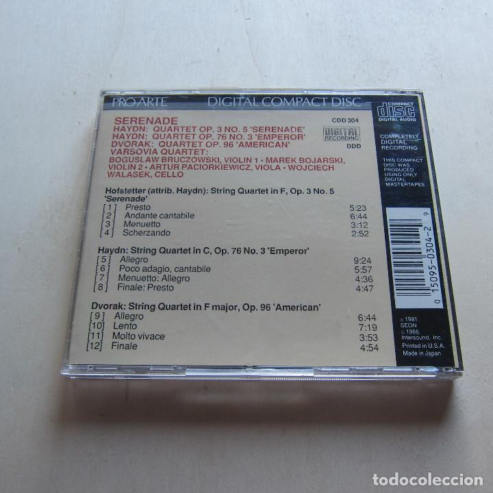 CDs de m&uacute;sica: SERENADE. HAYDN. DVORAK - VARSOVIA QUARTET (EMI) CD - Foto 2
