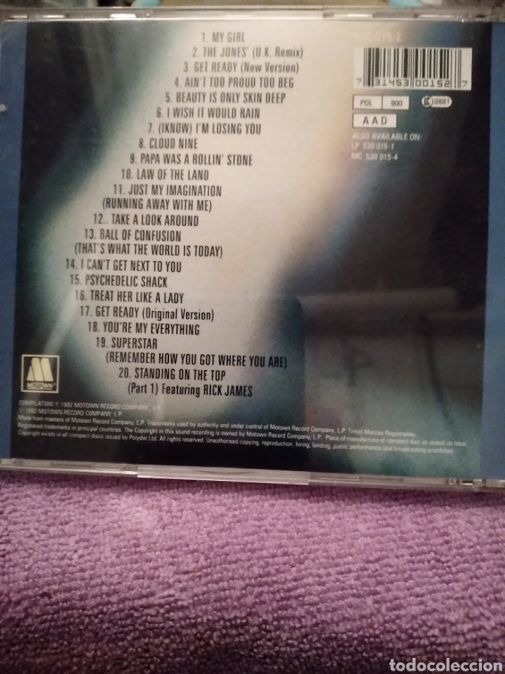 CDs de m&uacute;sica: THE TEMPTATIONS-GREATEST HITS-SUS GRANDES EXITOS-CD- - Foto 2