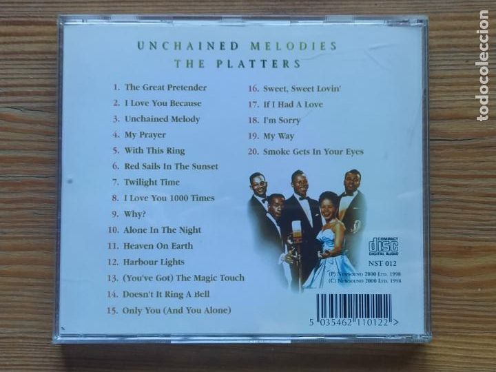 CDs de m&uacute;sica: CD THE PLATTERS - UNCHAINED MELODIES (U7) - Foto 2