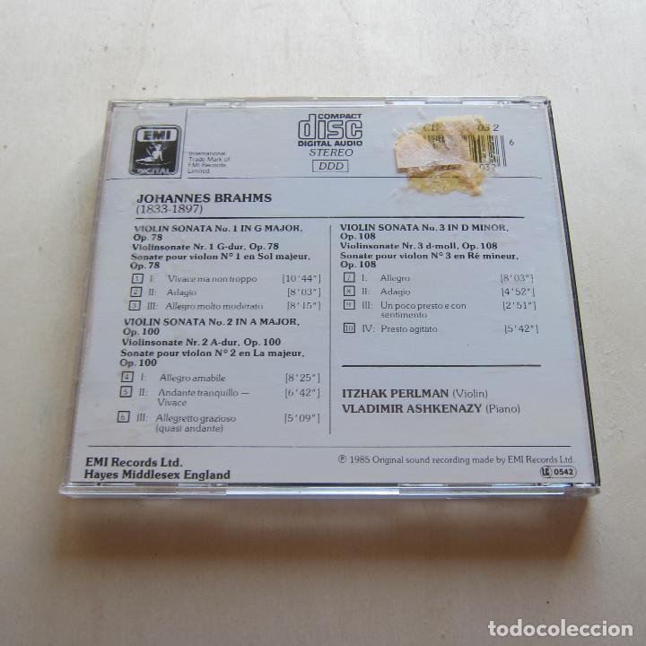 CDs de m&uacute;sica: BRAHMS - PERLMAN / ASHKENAZY (EMI) CD - Foto 2