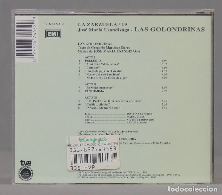CDs de m&uacute;sica: CD. Las Golondrinas. USANDIZAGA - Foto 2