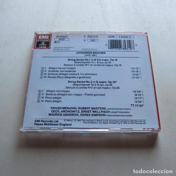 CDs de m&uacute;sica: BRAHMS. STRING SEXTETS 1 & 2 - MENUHIN, MASTERS, ARONOWITZ, WALLFISCH... (EMI) CD - Foto 2