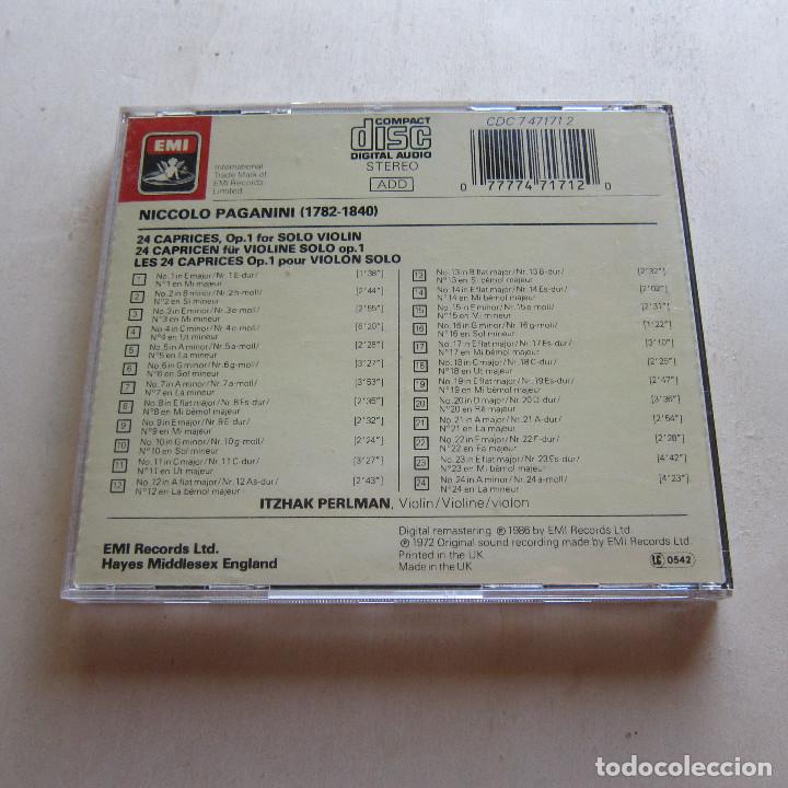 CDs de m&uacute;sica: PAGANINI. 24 CAPRICES - ITZHAK PERLMAN (EMI) CD - Foto 2