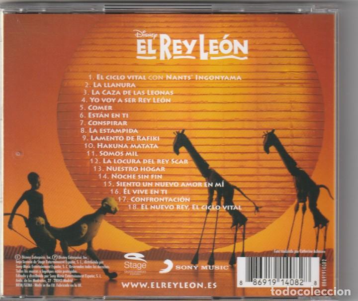CDs de m&uacute;sica: EL REY LEON EL MUSICAL ( CD SONY 2011) - Foto 2