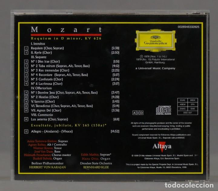CDs de m&uacute;sica: CD. MOZART. REQUIEM. KARAJAN - Foto 2