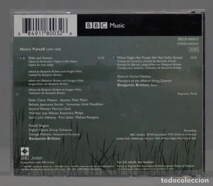CDs de m&uacute;sica: CD. Britten. The Performer. PURCEL. DIDO & AENEAS - Foto 2