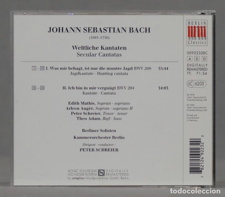 CDs de m&uacute;sica: CD. SECULAR CANTATAS. BACH. SCHREIER - Foto 2