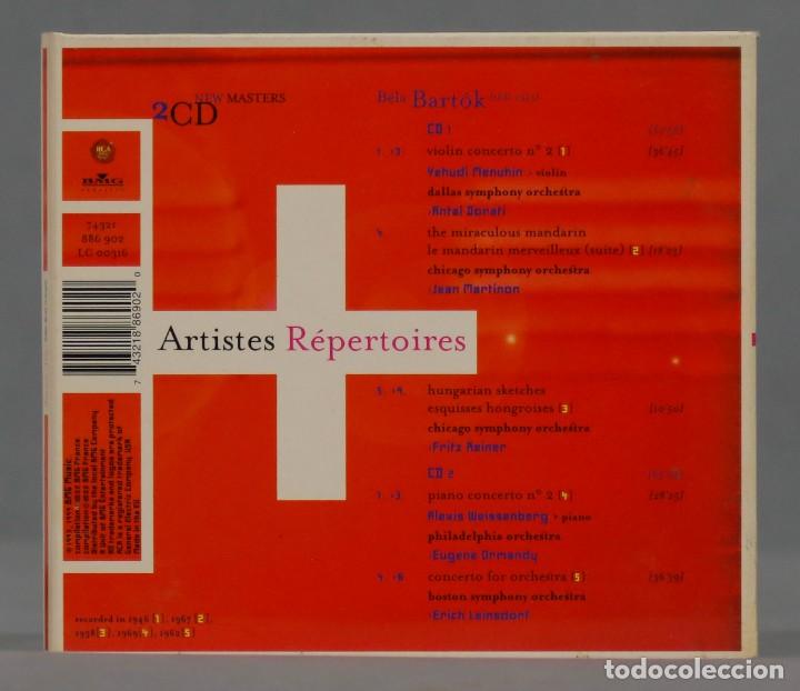 CDs de m&uacute;sica: 2 CD. BARTOK. ARTISTES REPERTOIRES - Foto 2