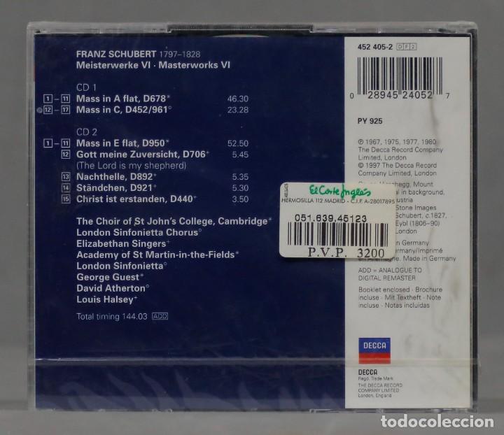 CDs de m&uacute;sica: 2 CD. Schubert &ndash; 3 Masses. PRECINTADO - Foto 2