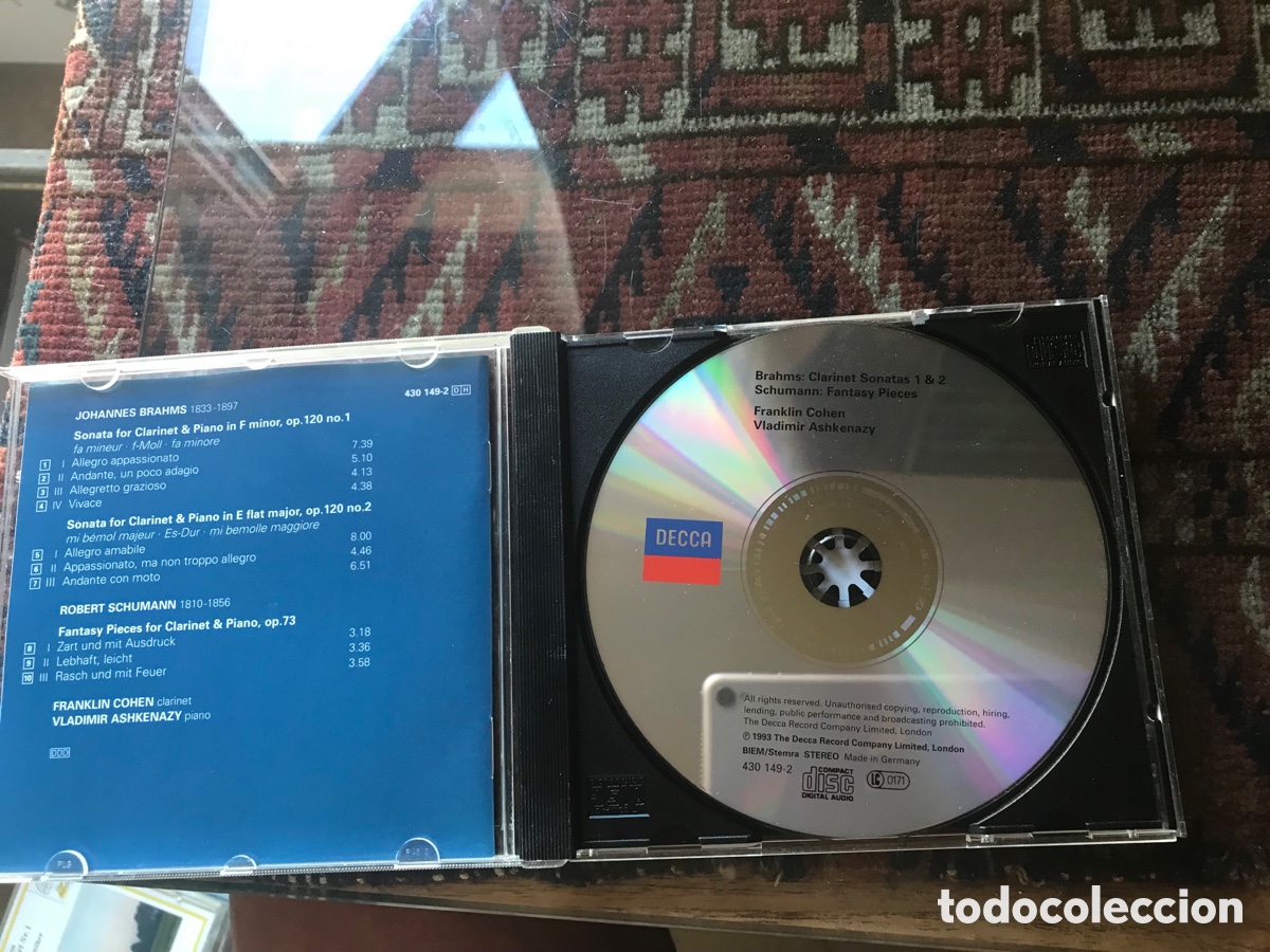 CDs de m&uacute;sica: Brahms. Clarinet sonatas 1 & 2. Decca. - Foto 3