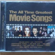 CDs de Música: CD THE ALL TIME GREATEST MOVIE SONGS - 2 DISCOS - CELINE DION, U2, ABBA... (4A). Lote 362289195