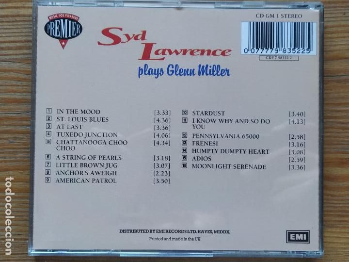 CDs de m&uacute;sica: CD SYD LAWRENCE PLAYS GLENN MILLER (4C) - Foto 2