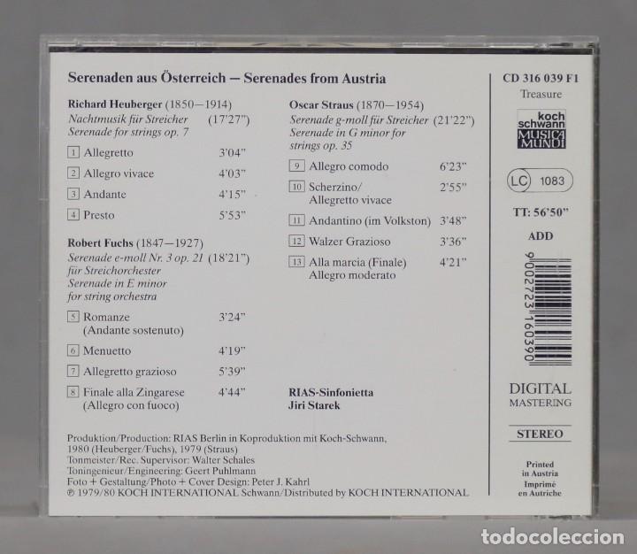 CDs de m&uacute;sica: CD. Serenades From Austria. Heuberger, Fuchs, Straus - Foto 2