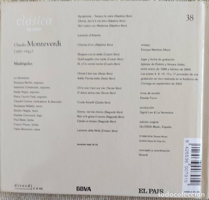 CDs de m&uacute;sica: MONTEVERDI - MADRIGALES - Foto 2