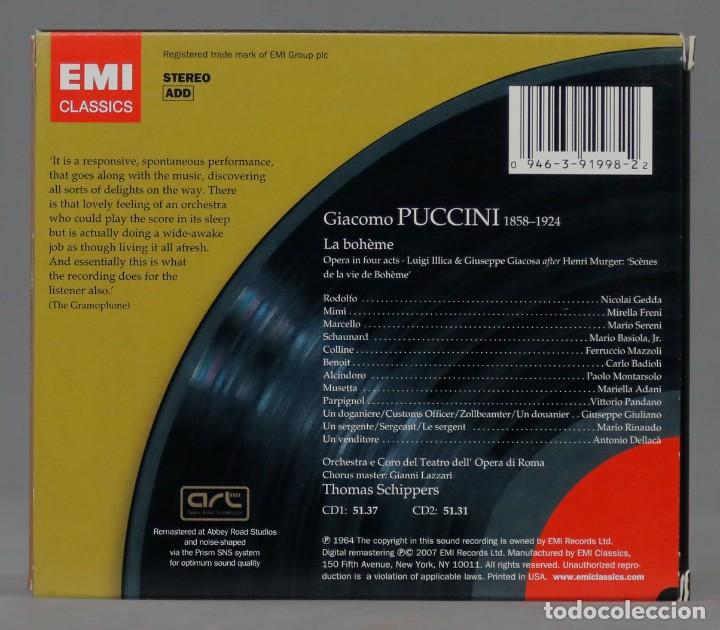 CDs de m&uacute;sica: 2 CD. Schippers &ndash; La Boh&egrave;me. PUCCINI - Foto 2