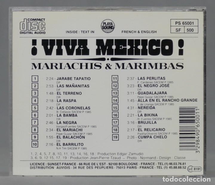 CDs de m&uacute;sica: CD. &iexcl; Viva Mexico! Mariachis & Marimbas - Foto 2