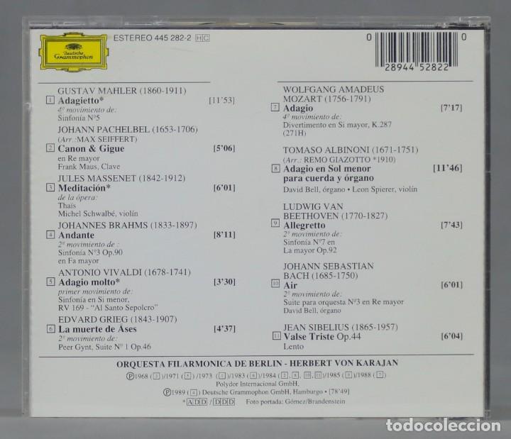 CDs de m&uacute;sica: CD. ADAGIO. KARAJAN - Foto 2
