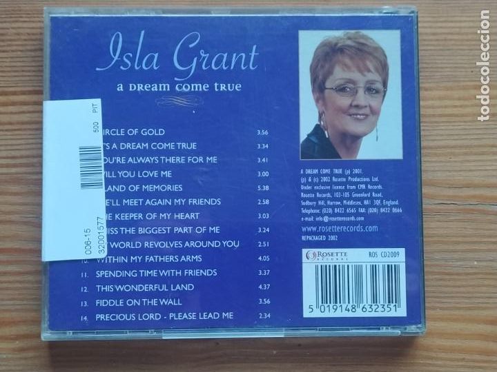 CDs de m&uacute;sica: CD ISLA GRANT - A DREAM COME TRUE (4M) - Foto 2