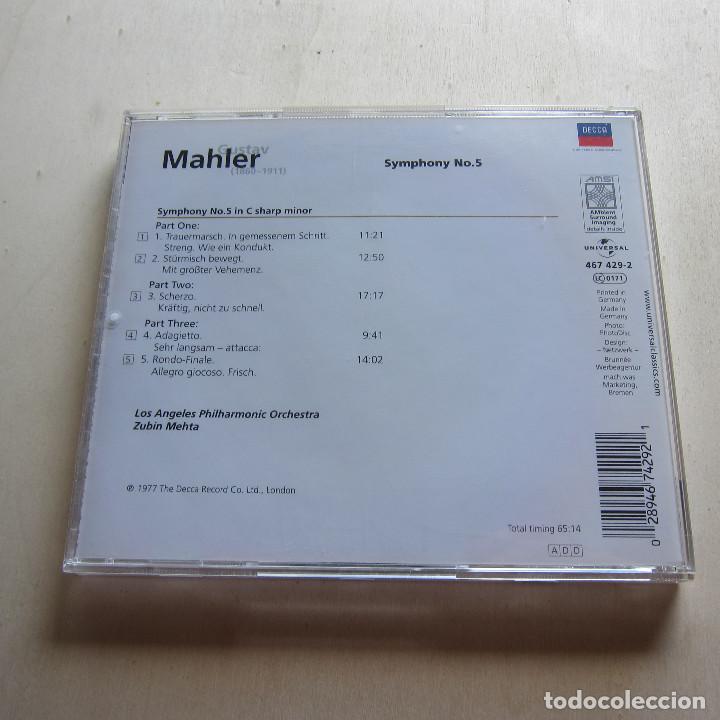 CDs de m&uacute;sica: MAHLER. SYMPHONY N&ordm;5 - MEHTA (DECCA) CD - Foto 2