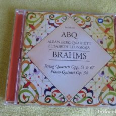 CDs de Música: BRAHMS - CUARTETOS OP. 51 & 67 Y PIANO QUINTETO OP. 34 (ALBAN BERG QUARTETT Y E. LEONSKAJA) (2 CDS). Lote 362877210