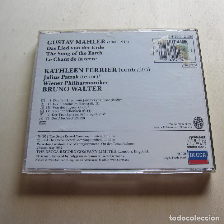 CDs de m&uacute;sica: MAHLER - KATHLEEN FERRIER. BRUNO WALTER (DECCA) CD - Foto 2