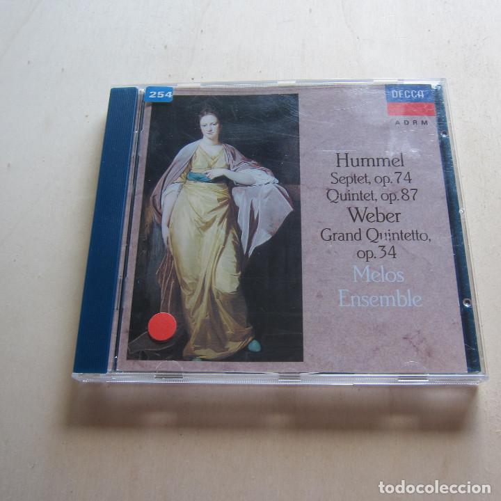 CDs de m&uacute;sica: HUMMEL, WEBER - MELOS ENSEMBLE (DECCA) CD - Foto 1