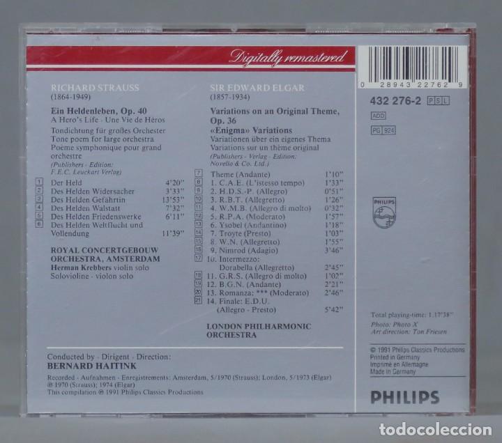 CDs de m&uacute;sica: CD. Haitink &ndash; Ein Heldenleben / &rdquo;Enigma&rdquo; Variations. ELGAR. STRAUSS - Foto 2