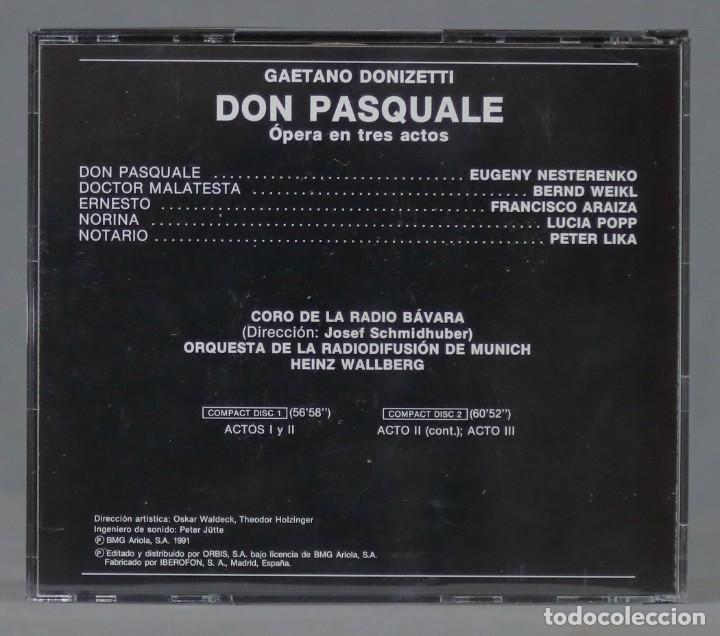 CDs de m&uacute;sica: 2 CD. DON PASQUALE. DONIZETTI - Foto 2