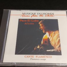 CDs de Música: PACO EL LOBO / AFICIÓN / CD - MUSIQUE DU MONDE / CANTE FLAMENCO / 12 TEMAS / PRECINTADO.. Lote 363255710