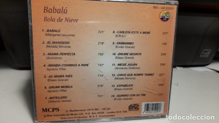 CDs de m&uacute;sica: CD BOLA DE NIEVE: BABALU - Foto 2