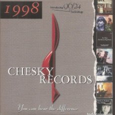 CDs de Música: CHESKY RECORDS - VARIOS (VER FOTO ADJUNTA, 8 TEMAS) (CDSINGLE CARTON PROMO, CHESKY RECORDS 1998). Lote 363746875