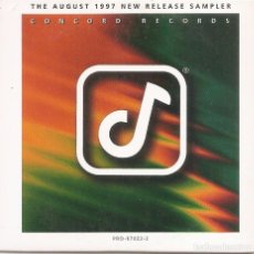 CDs de Música: CONCORD RECORDS - THE AUGUST 1997 NEW RELEASE SAMPLER (CDSINGLE CARTON PROMO, 12 TEMAS, VER FOTO). Lote 363748200