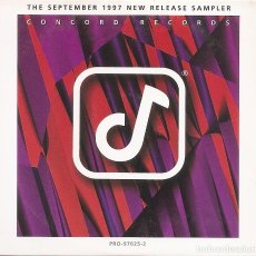 CDs de Música: CONCORD RECORDS - THE SEPTEMBER 1997 NEW RELEASE SAMPLER (CDSINGLE CARTON PROMO, 12 TEMAS, VER FOTO). Lote 363748295