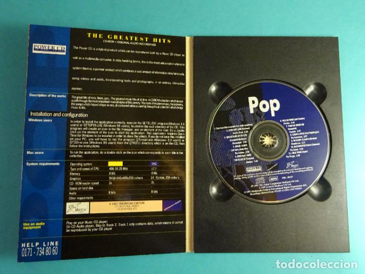 CDs de m&uacute;sica: CD ROM MULTIMEDIA: THE GREATEST HITS POP. POWER CD - Foto 2