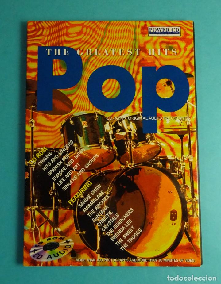 CDs de m&uacute;sica: CD ROM MULTIMEDIA: THE GREATEST HITS POP. POWER CD - Foto 1