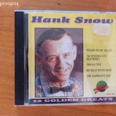 CDs de Música: CD HANK SNOW - 20 GOLDEN GREATS (014). Lote 364022481
