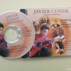 CD de Música: JAVIER CONDE - GUITARRA FLAMENCA - HOMENAJE A LOS GRANDES DE LA GUITARRA. Lote 364046671