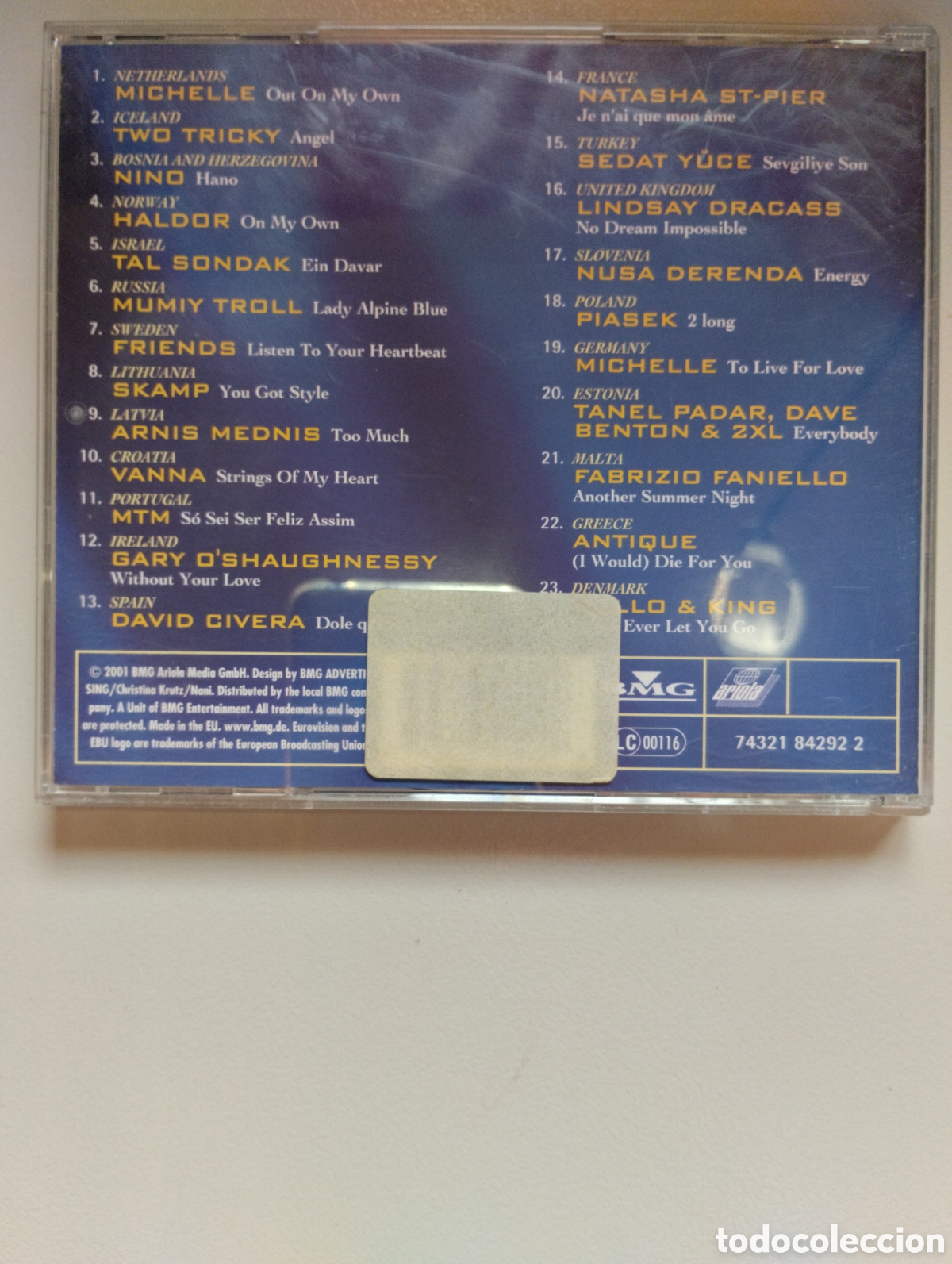 CDs de m&uacute;sica: Eurovisi&oacute;n 2001 - Foto 2